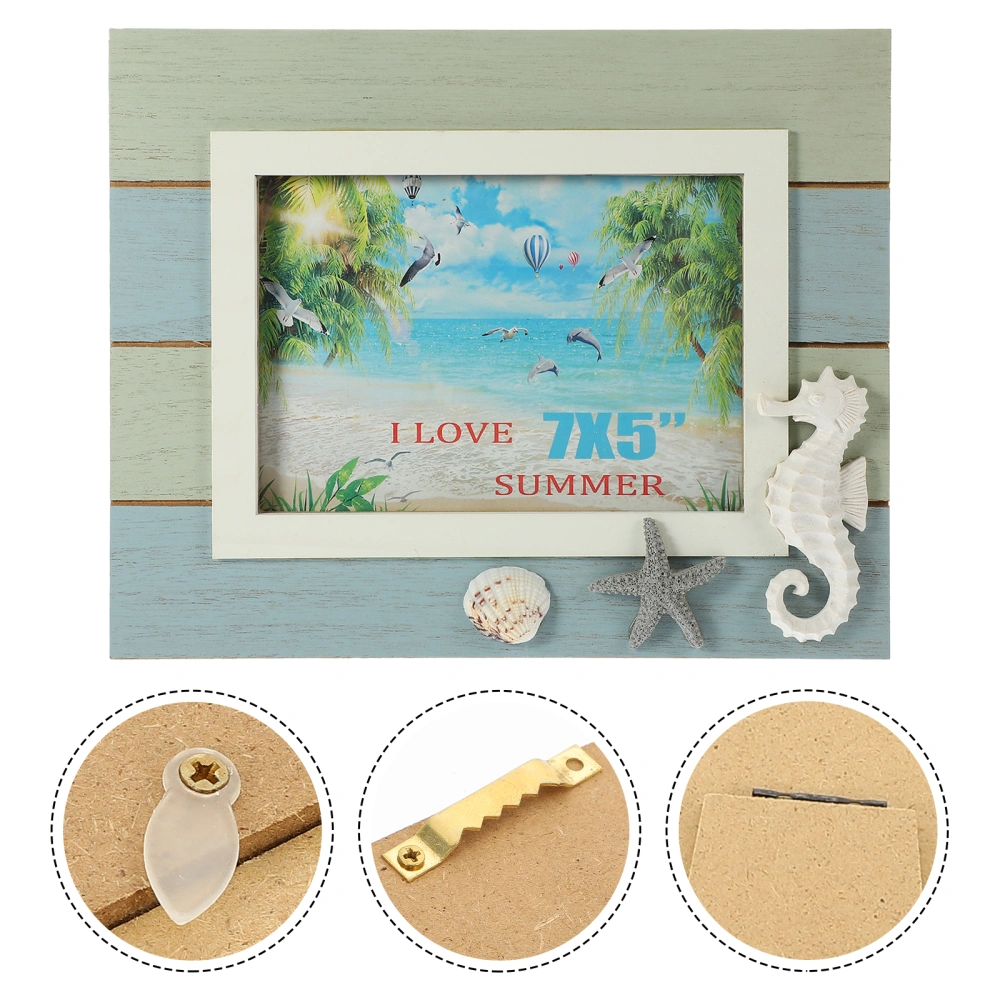 Nautical Picture Frame Mediterranean Photo Frame Decorative Wooden Picture Frame