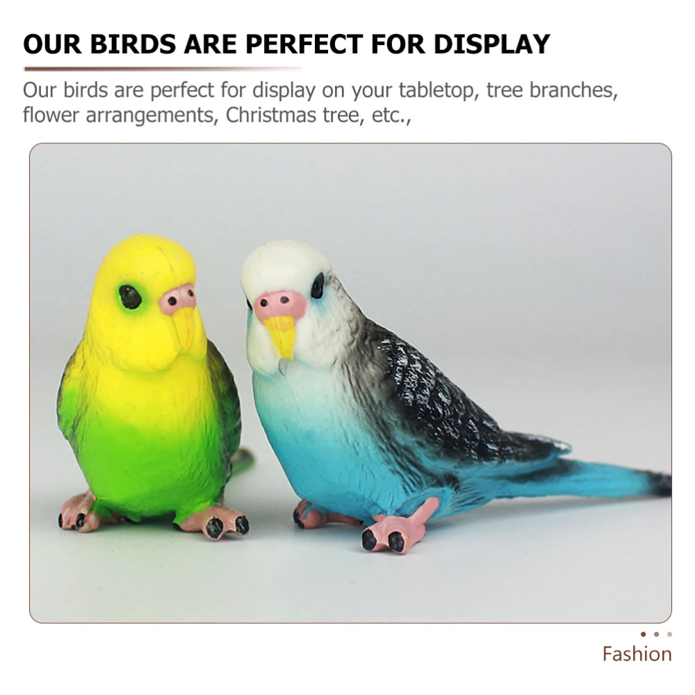 2pcs Fake Birds Ornaments Lifelike Bird Model Plastic Garden Landscape Decoration Children Toys