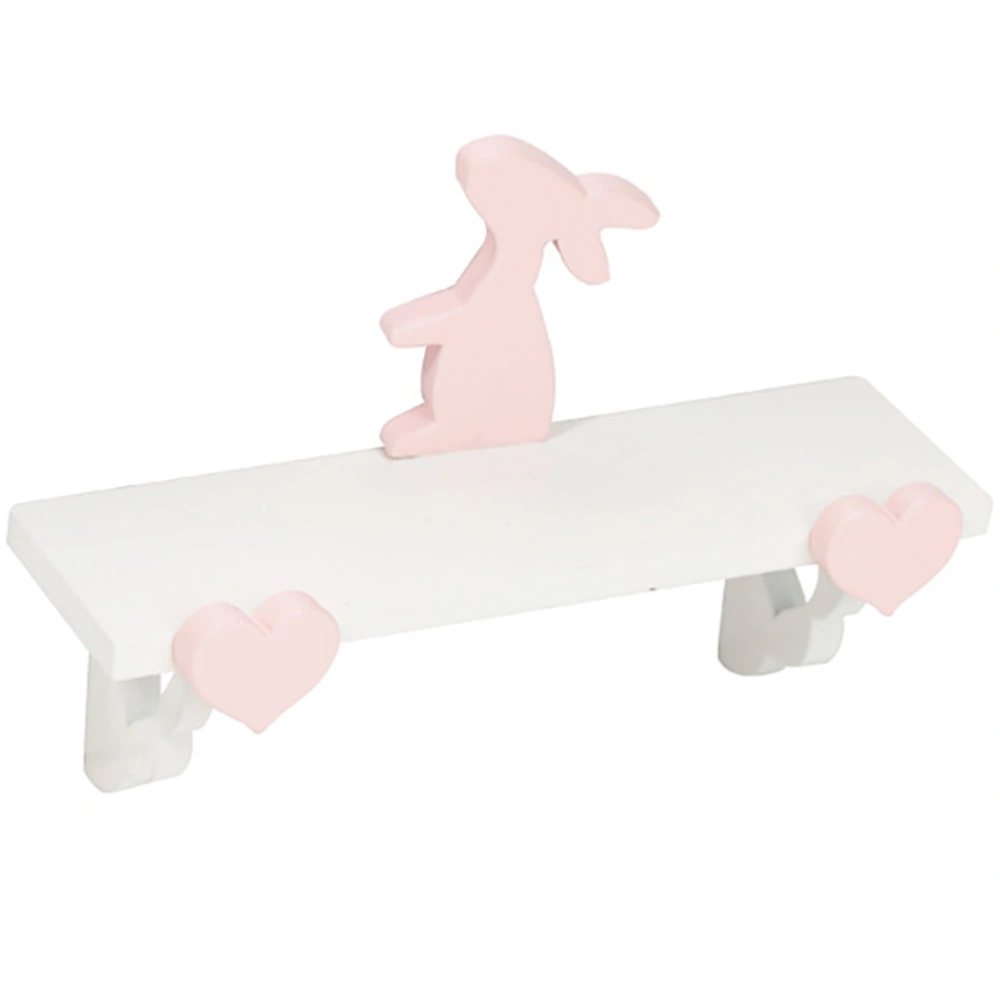 Mini House Wall Rack Adorable Tiny Storage Rack Wooden Mini Rack Lovely Bunny Wall Rack Decor