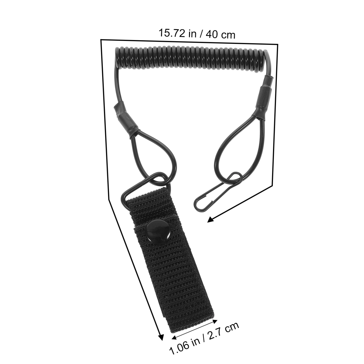 Bungee Cord With Carabiner Lanyard String Safety Tool Leash Camera Lanyard Cord