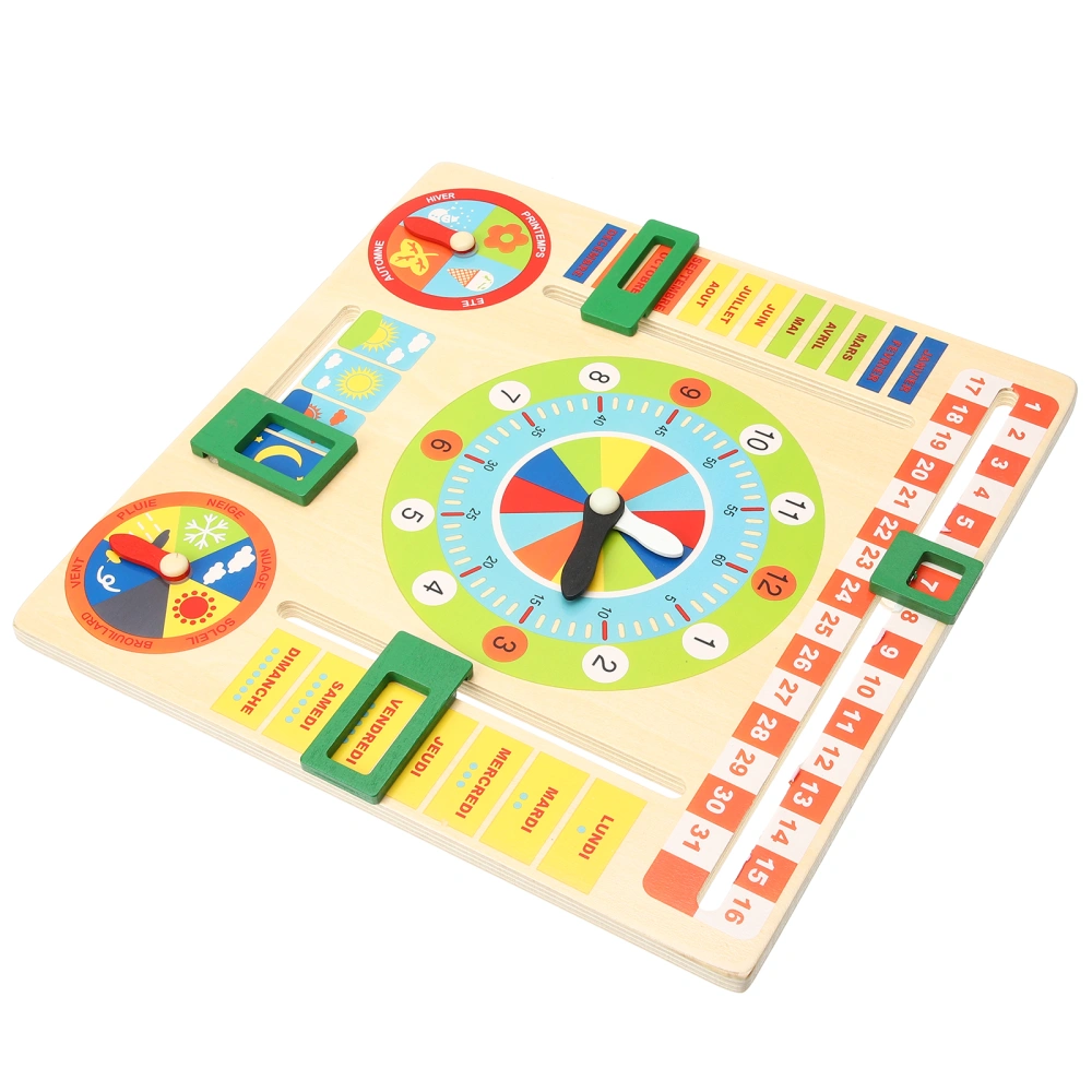 1 Set Wooden Toys Kids Clock Wooden Toy Calendar Clock Wooden Toys Montessori Clock