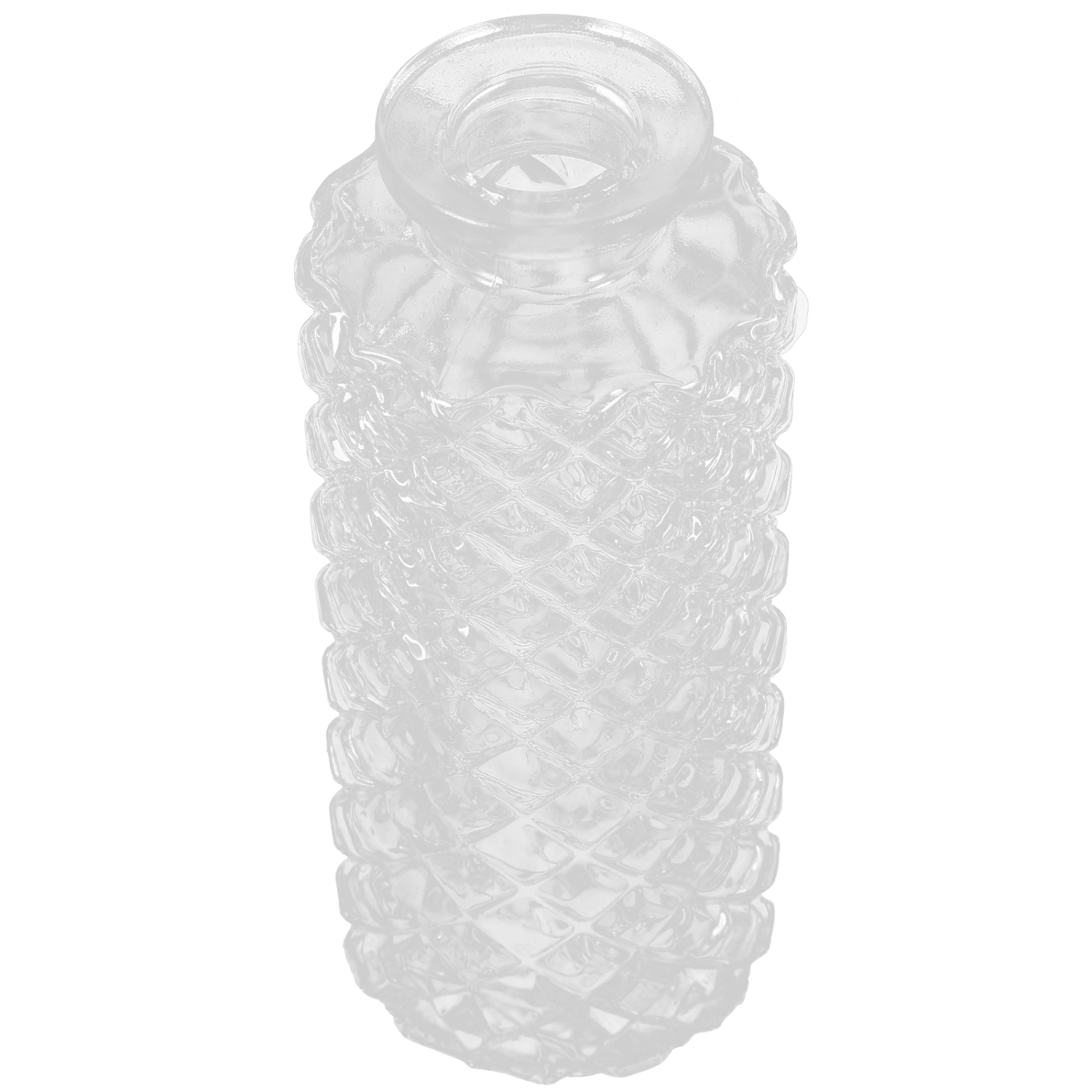 Retro Embossment Glass Vase Glass Flower Container Home Vase Ornament(150ml)
