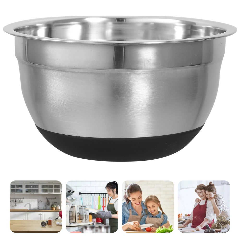 Stainless Steel Eggs Mixing Bowl Multifunctional Basin Metal Mixing Bowl for Cooking Baking