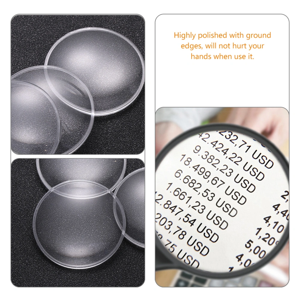 10pcs Double Convex Lens Magnifying Lens PMMA Optical Lens Magnifying Glass Lens