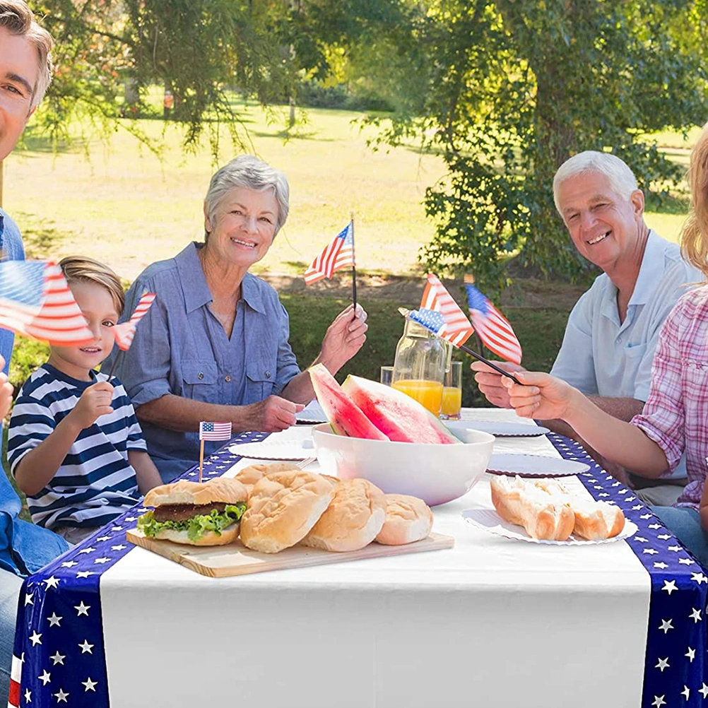 Disposable Tablecloth Independence Day Theme Decorative Table Cloth Table Runner