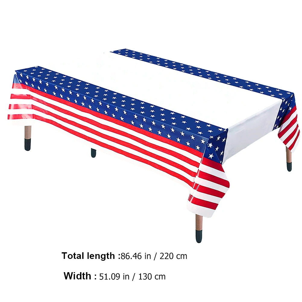 Disposable Tablecloth Independence Day Theme Decorative Table Cloth Table Runner