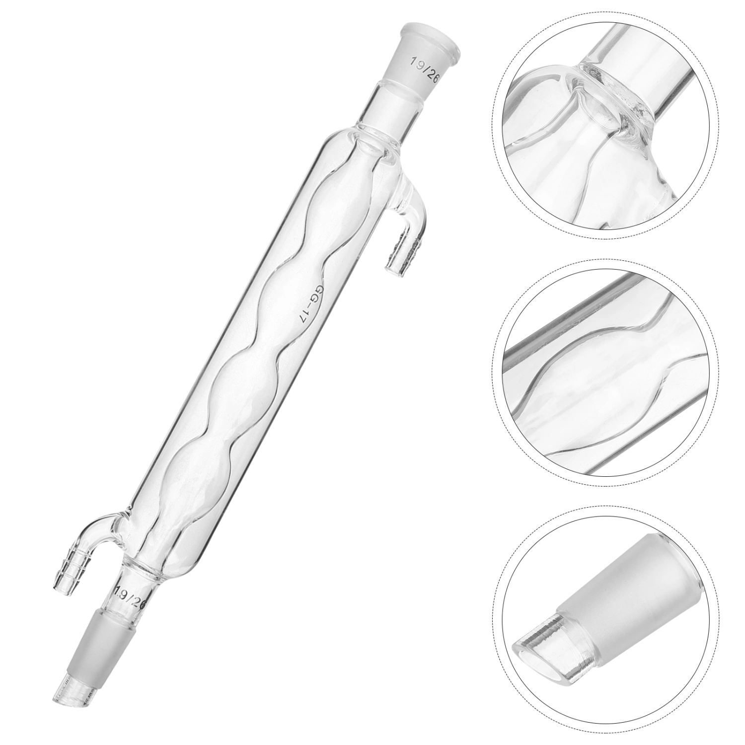 Glass Condenser Tube Glass Laboratory Apparatus Scientific Tool for Home Institute