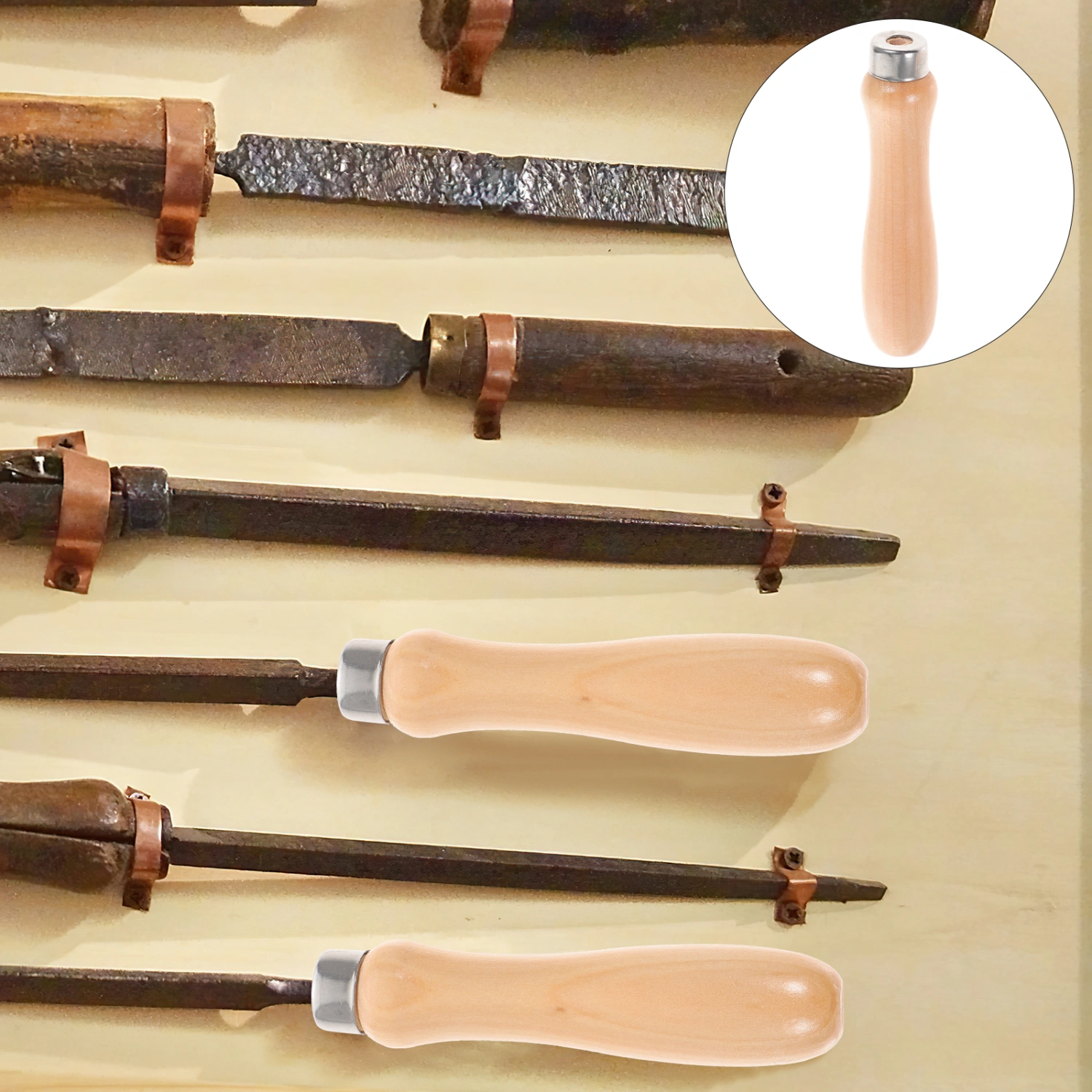 5pcs File Handle Ergonomic Grip Handle For Woodworking Tool Cutting Tool