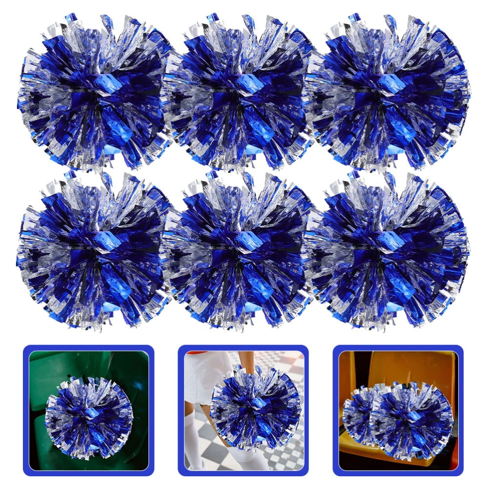 6Pcs Cheerleading Pompoms Cheerleader Pom Poms Cheer Poms Cheering Hand Flowers