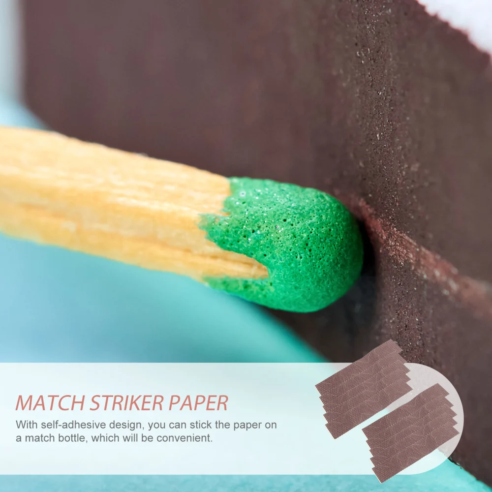 10 Sheets Adhesive Match Striker Paper Phosphorus Sheet Matchstick Sticker Candle DIY Accessories