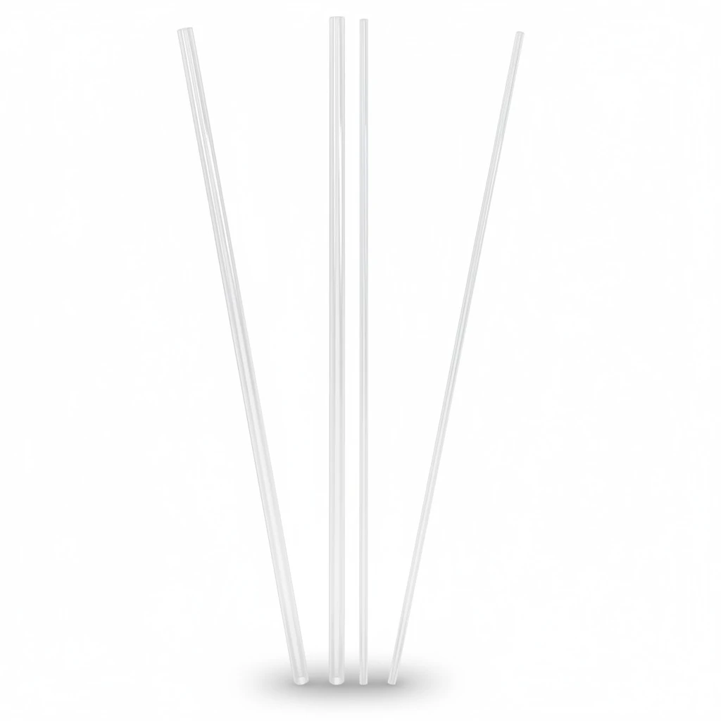 4pcs Clear Pipes Round Tubes Transparent Tubing Hard Unbreakable Craft Tubes