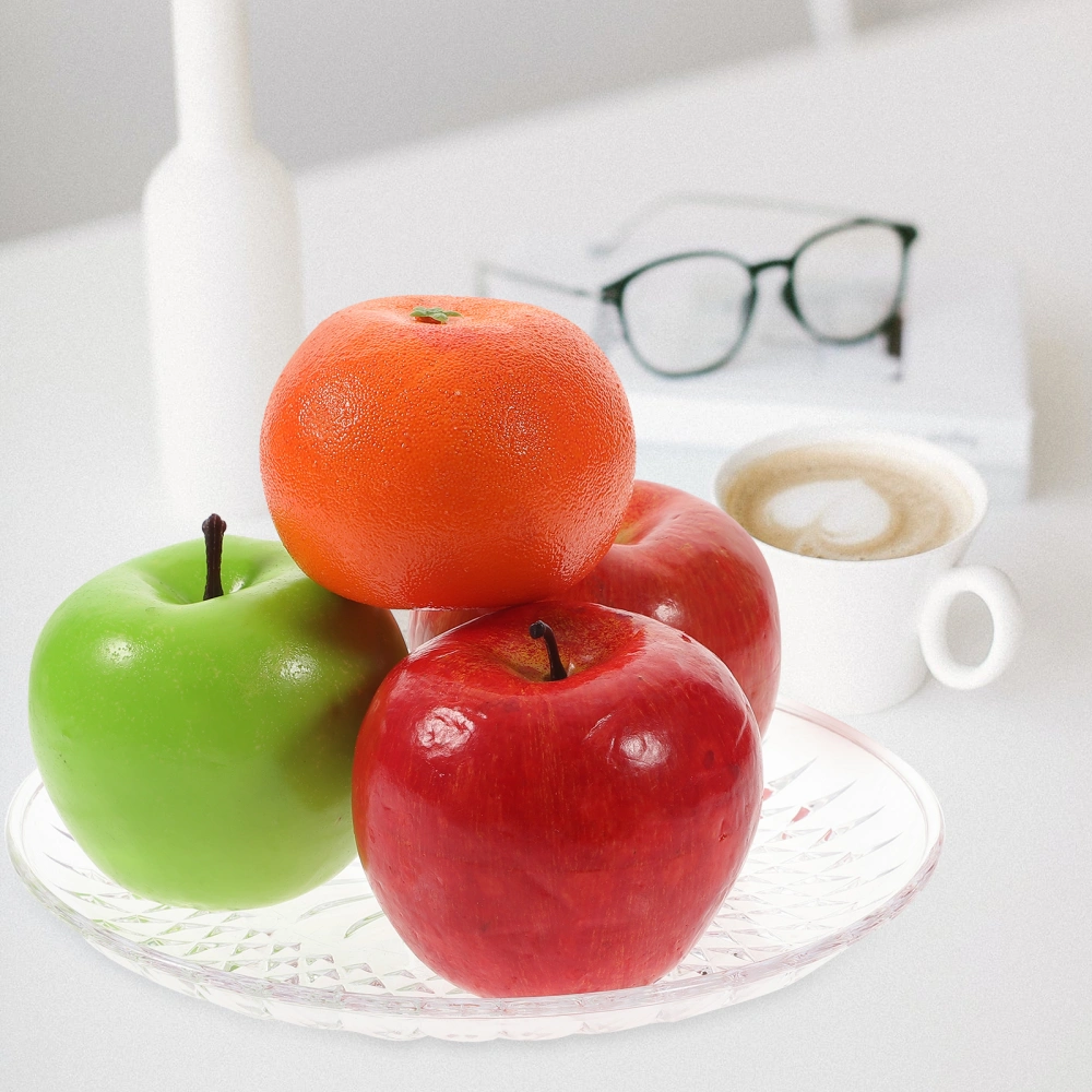 4Pcs Acrylic Fruits Plate Transparent Snack Plate Clear Acrylic Dessert Plate Kitchen Table Snack Dish