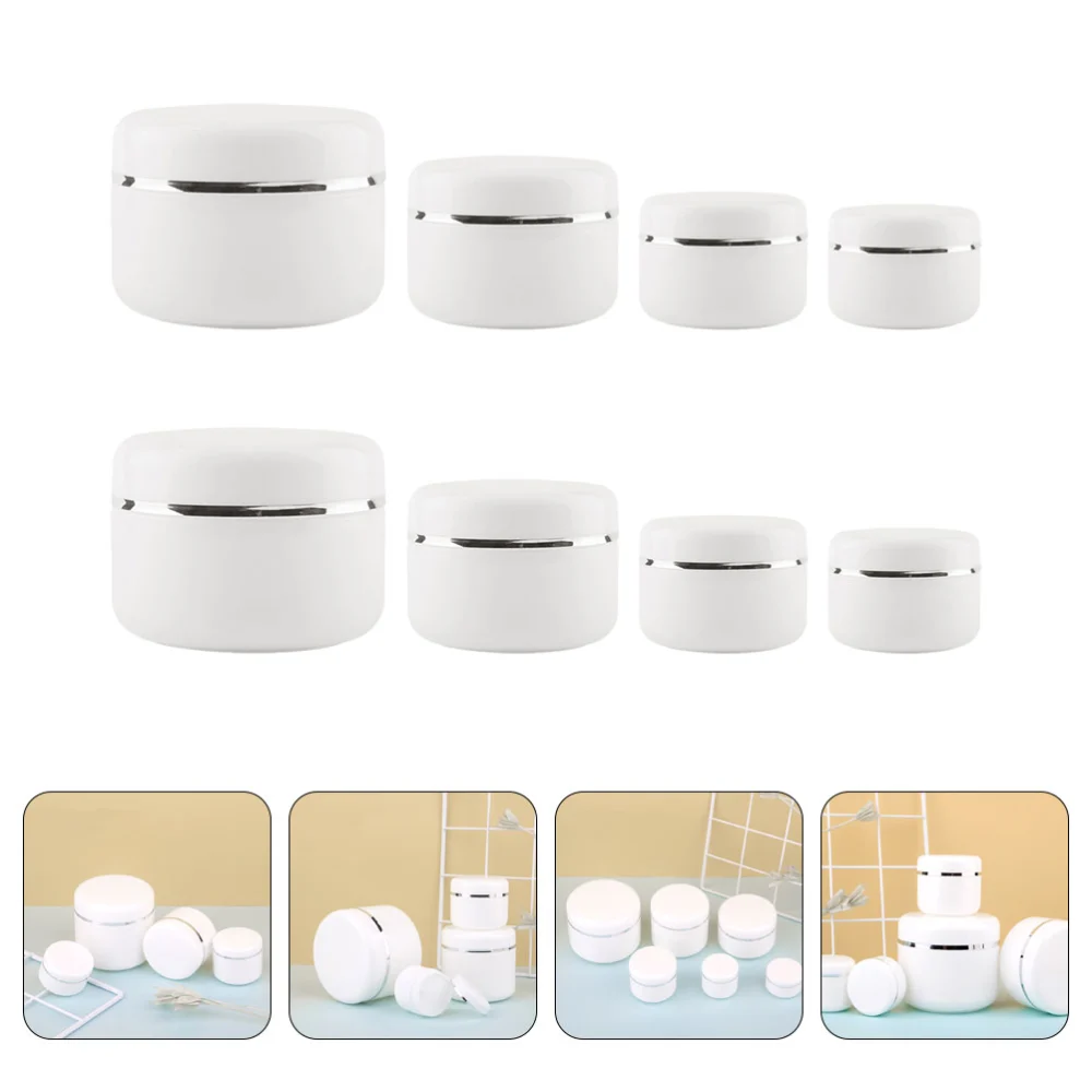 8pcs Refillable Cosmetic Sample Jars Multi-function Cream Bottles Empty Cosmetics Boxes