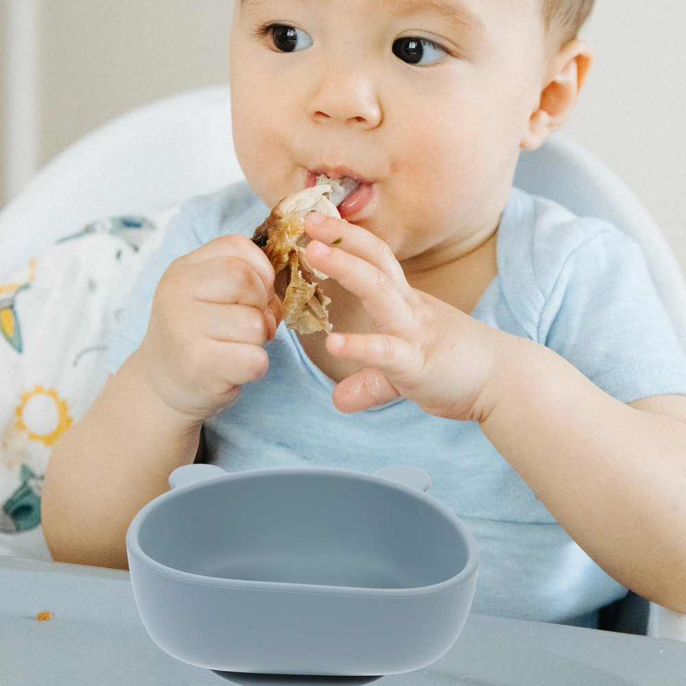 Suction Baby Bowl Toddler Eating Bowl Ice Cream Bowl Silicone Salad Bowl for Home