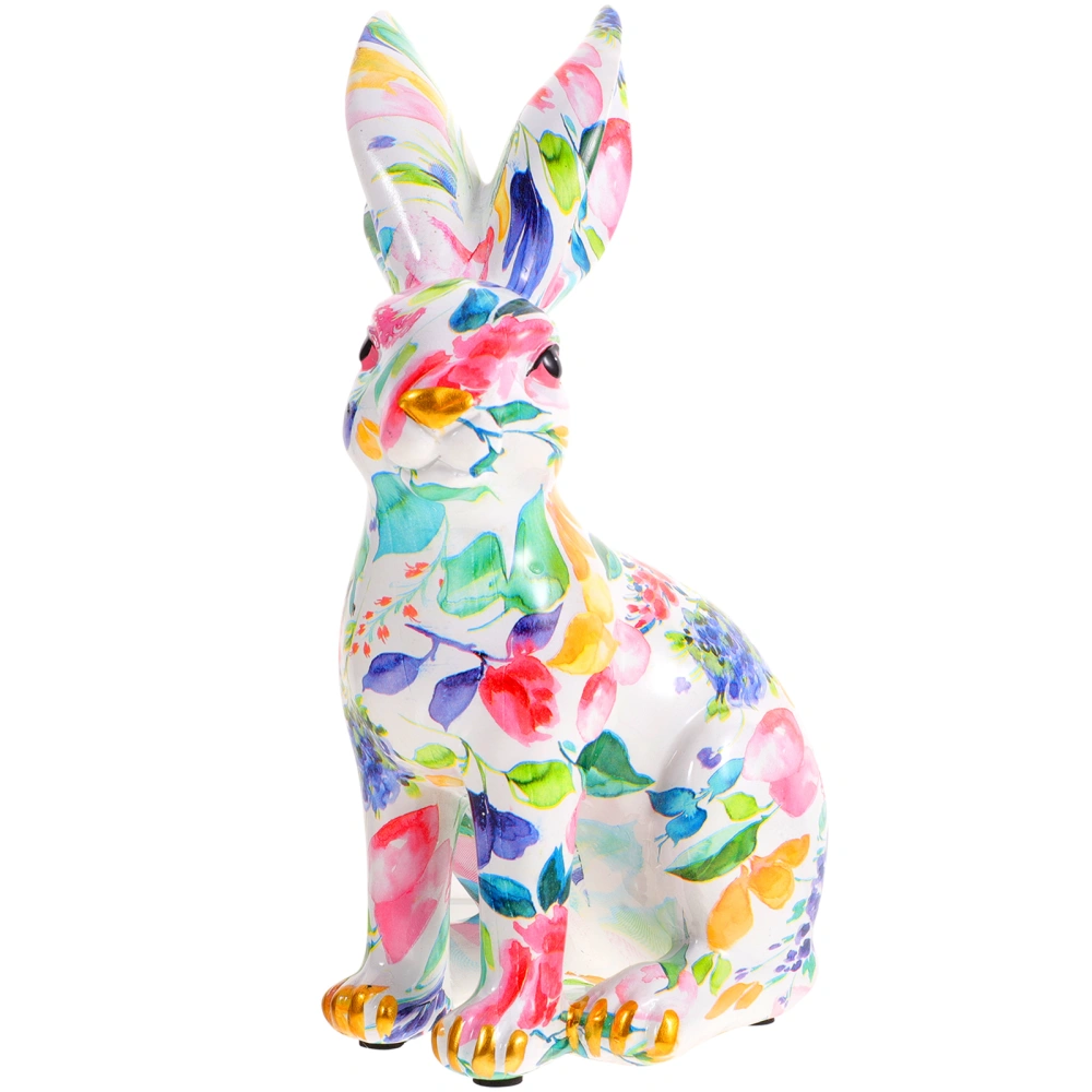 Easter Rabbit Decor Garden Rabbit Statue Garden Animal Statue Rabbit Figurine