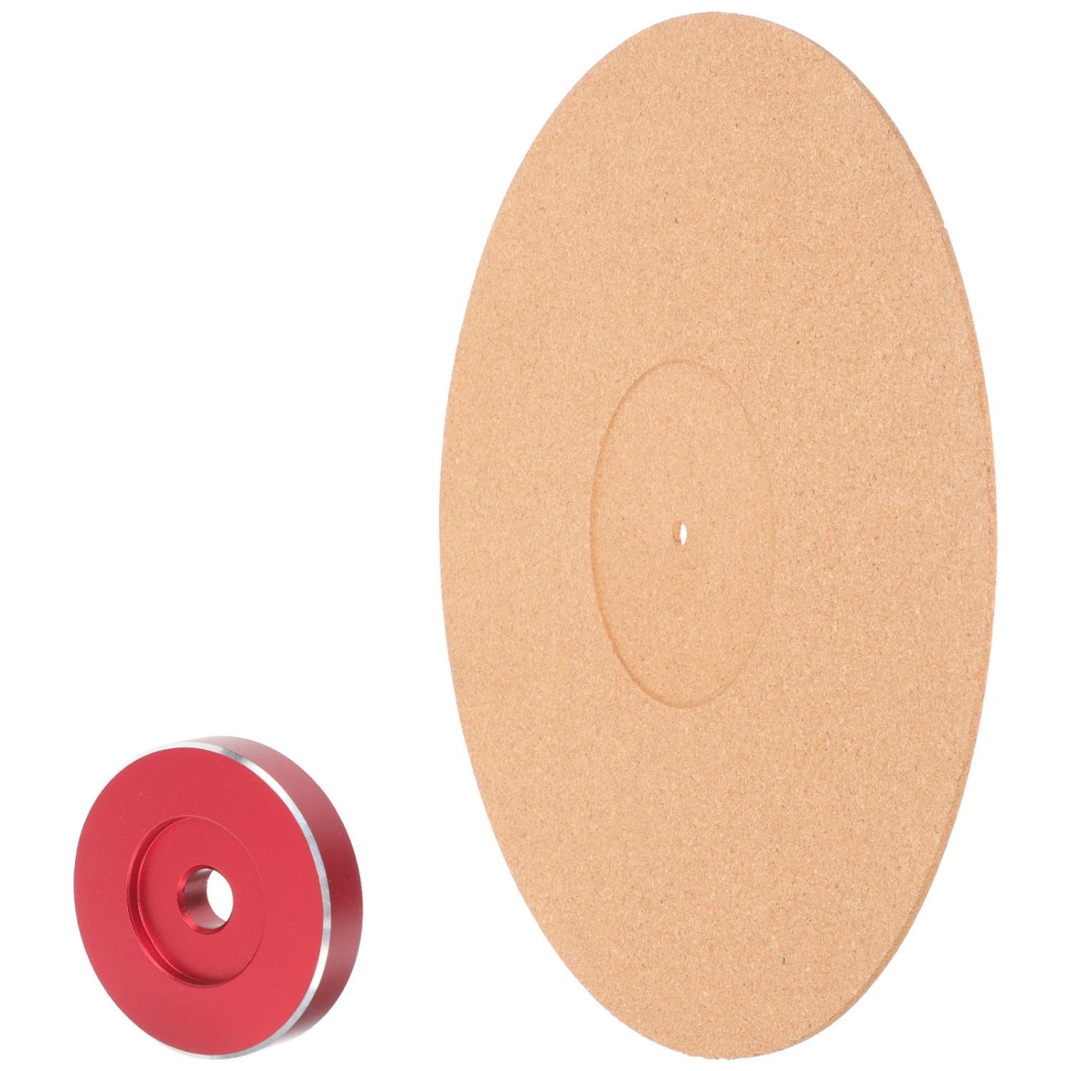 1 Set of Vinyl Record Cork Mat with Adapter Cork Turntable Mat Cork Record Mat Vinyl Pad