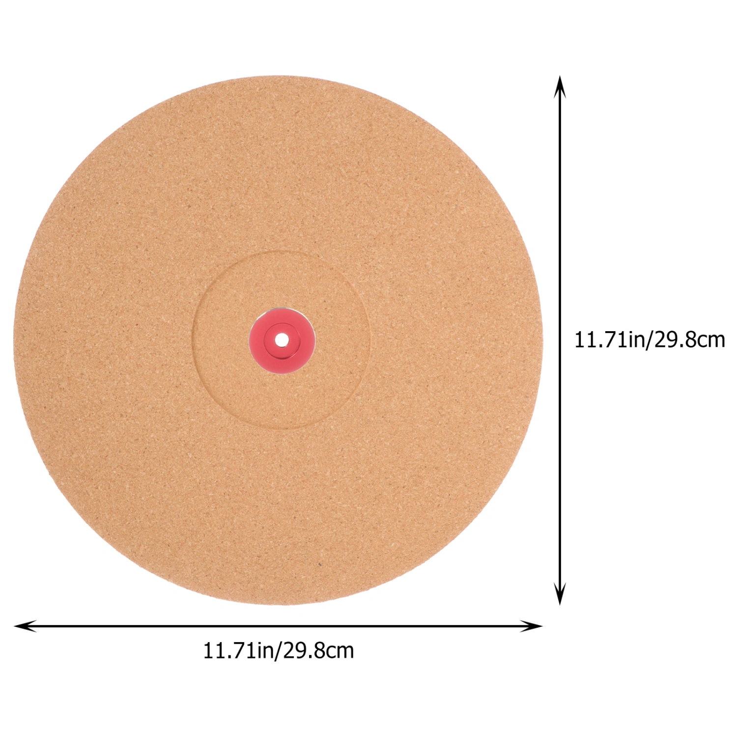 1 Set of Vinyl Record Cork Mat with Adapter Cork Turntable Mat Cork Record Mat Vinyl Pad