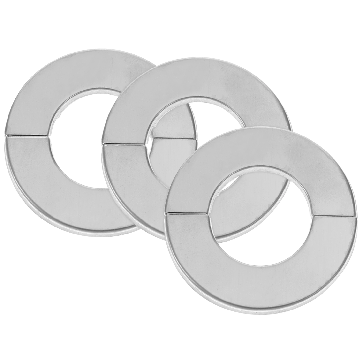3pcs Escutcheon Plate Split Flange Stainless Steel Plumbing Flange Hole Cover Caps for Pipes