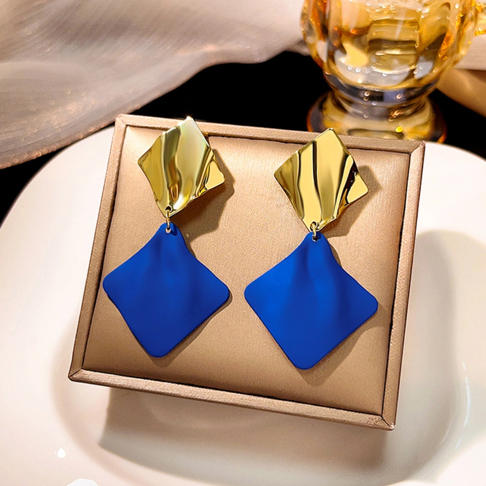 1 Pair Rhombus Earrings Dangle Earrings Trendy Drop Earrings Ear Jewelry for Women