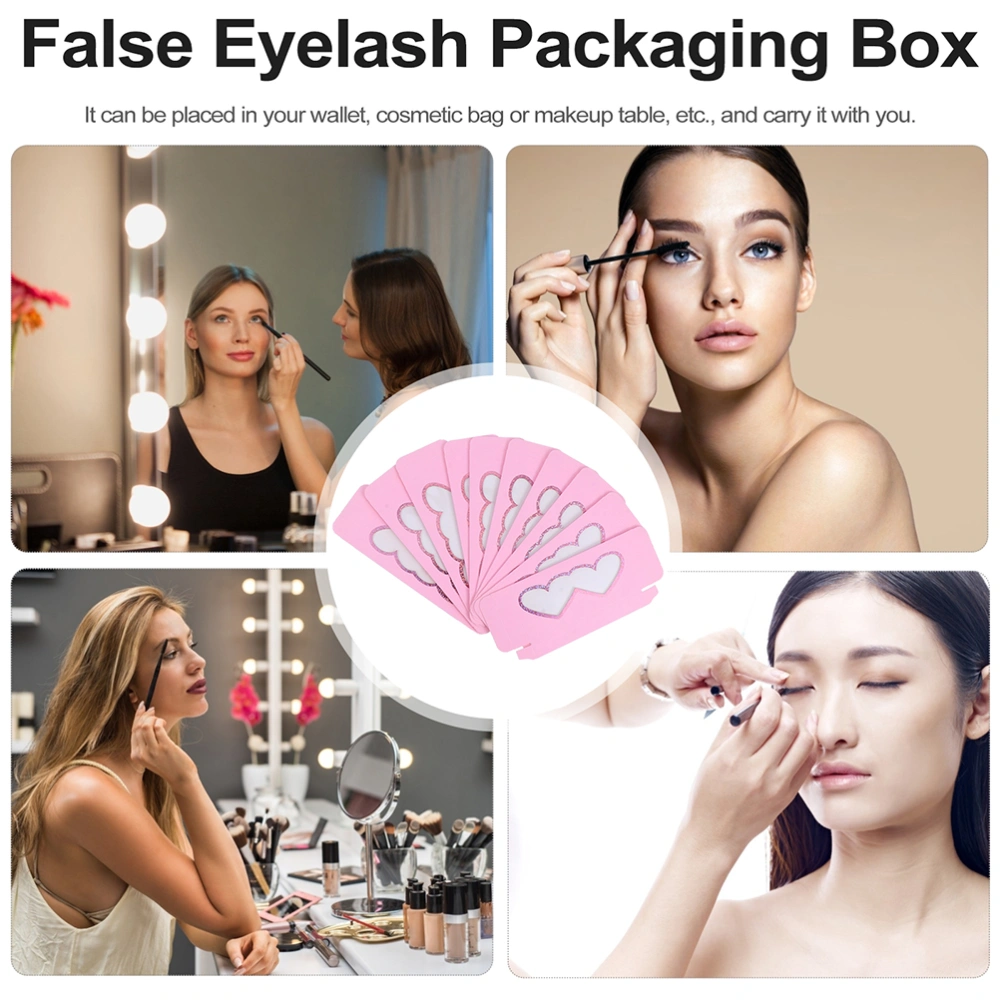 30pcs Portable Eyelashes Packaging Storage Boxes False Eyelashes Storage Boxes with Clear Window