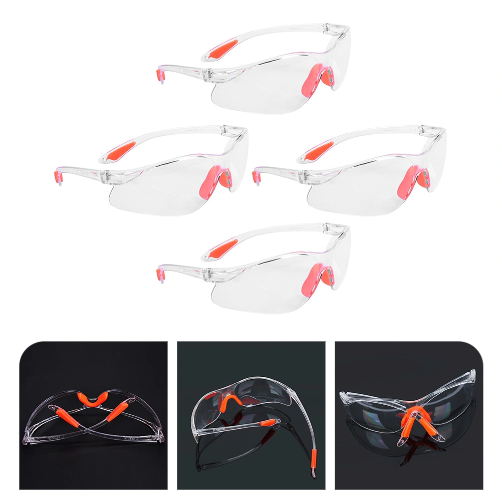 4pcs Safety Glasses Protective Eyewear Work Glasses Construction Glasses for Men Women