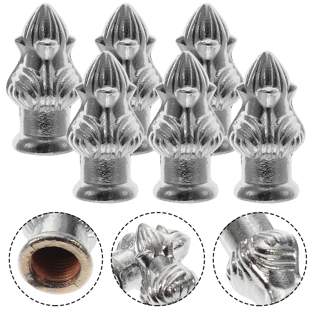 6pcs Lamp Finial Desk Lamp Decoration Ceiling Light Lamp Shade Holder Harp