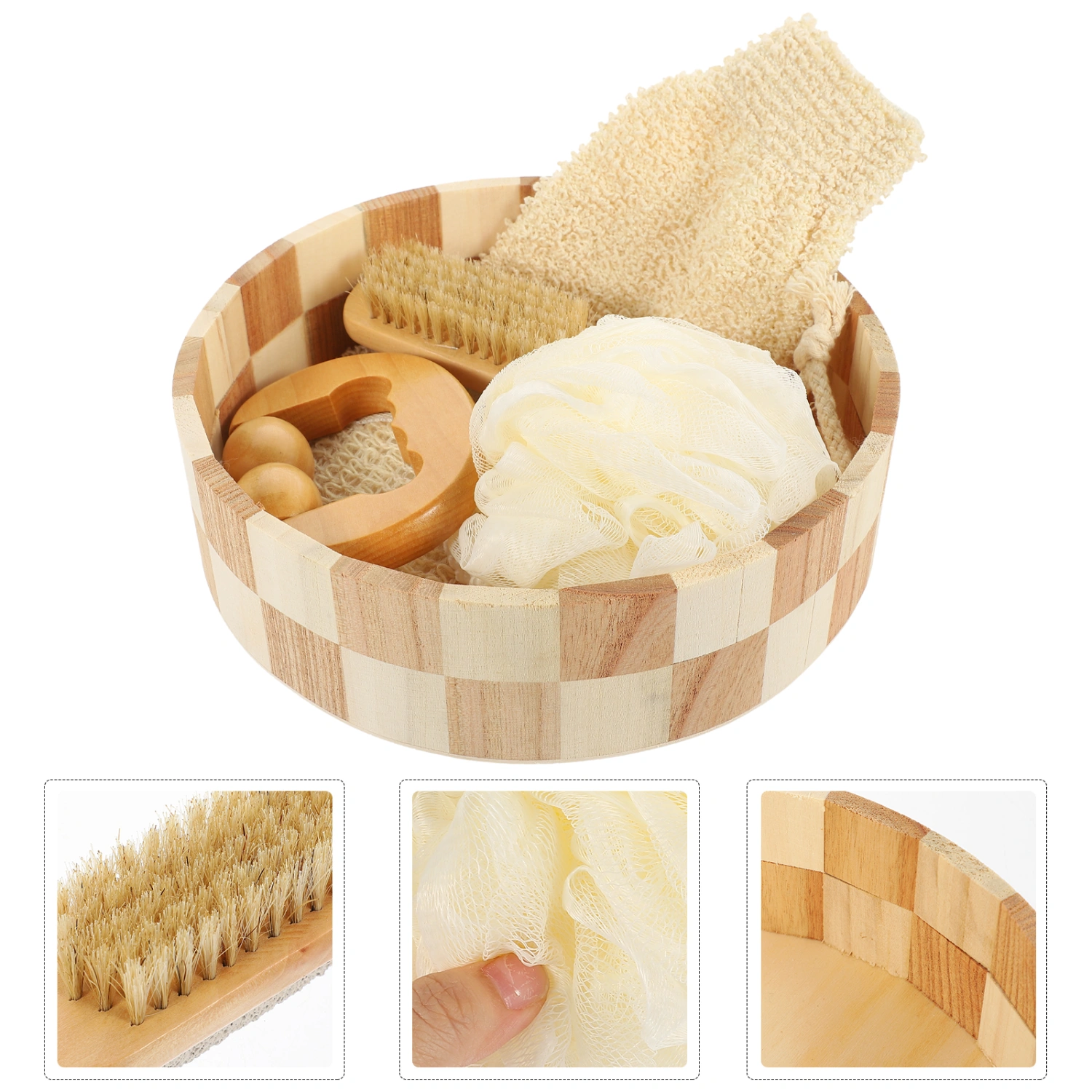 1 Set of Body Scrubber Body Cleaning Tool Body Exfoliating Tool Foot File Bath Balling Gloves