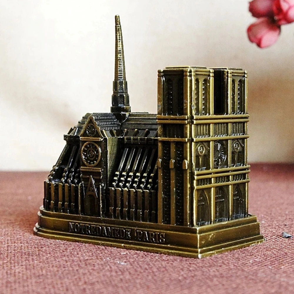 Famous Building Adornment Tabletop Ornament Photography Prop Metal Famous Building Model