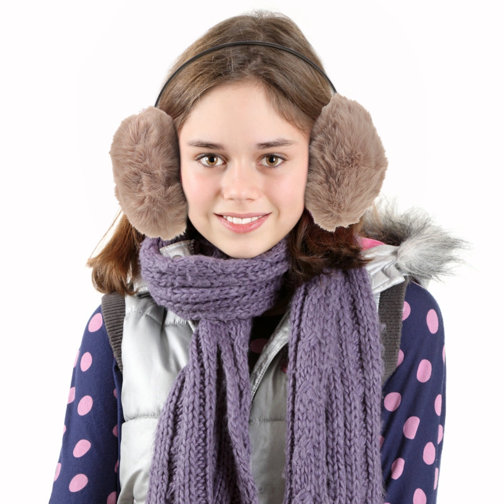 Women Winter Ear Muff Faux Fur Warm Earmuff Plush Ear Warmer Outdoor Ear Cover