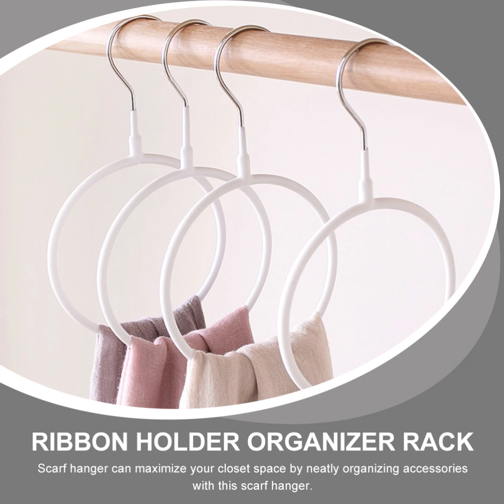 4pcs Scarf Organizer Metal Ring Tie Hanger for Storing Wrap Shawl Tie Belt Scarves