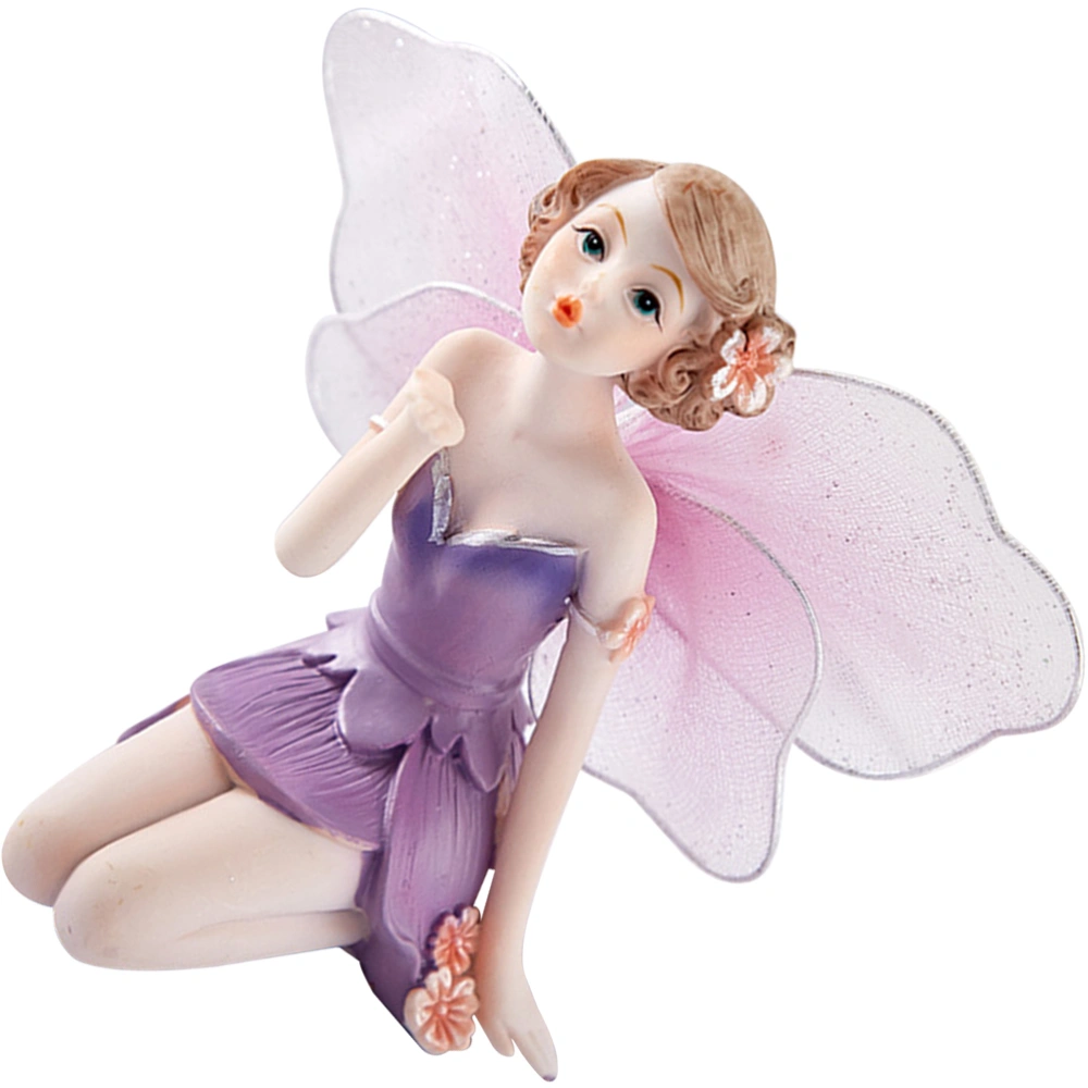 Flower Fairy Figurine Resin Craft Statue Home Desktop Decoration Car Interior Adornment