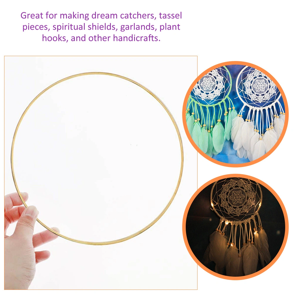 15Pcs Metal Hanging Rings Wall Hanging Metal Hoops Party Dream Catcher Rings