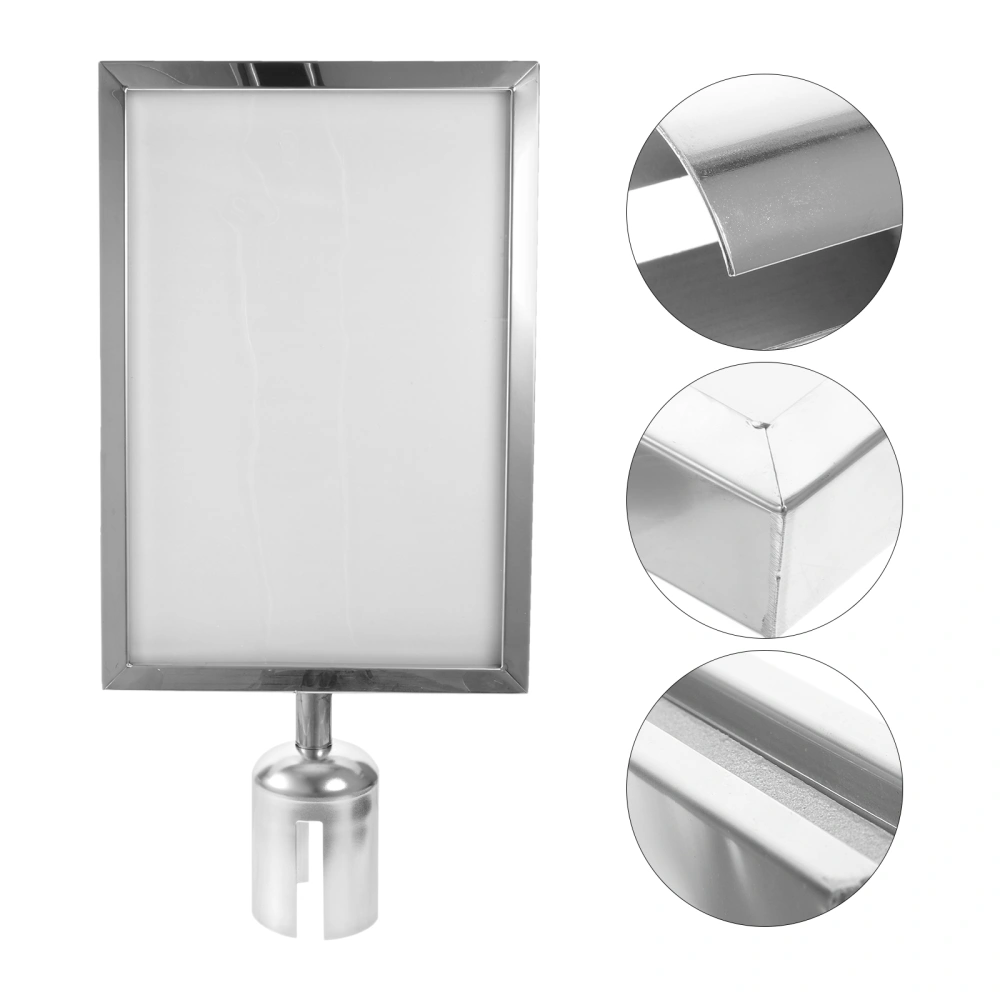 Stanchion Sign Holder Vertical Retractable Belt Stanchion Portrait Sign Frame