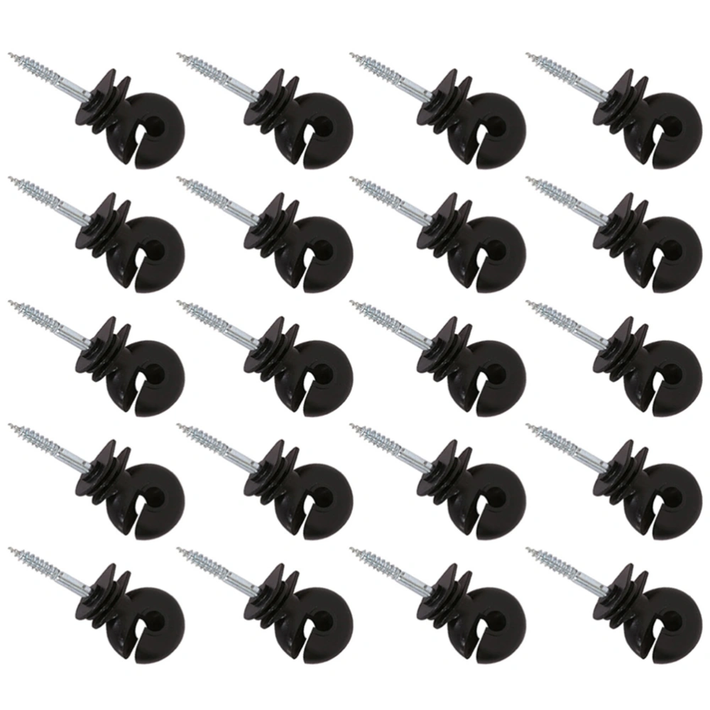 50pcs Electric Fence Insulator Fence Ring Post Insulator Screw-in Insulator