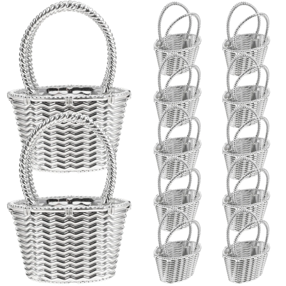 12Pcs Small Candy Baskets Party Favors Candy Gift Container Bag for Wedding Party