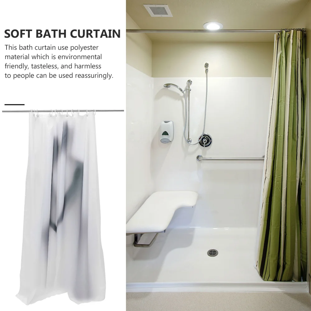 Shower Curtain Partition Curtain Waterproof Shower Room Curtain Decorative Bathroom Curtain