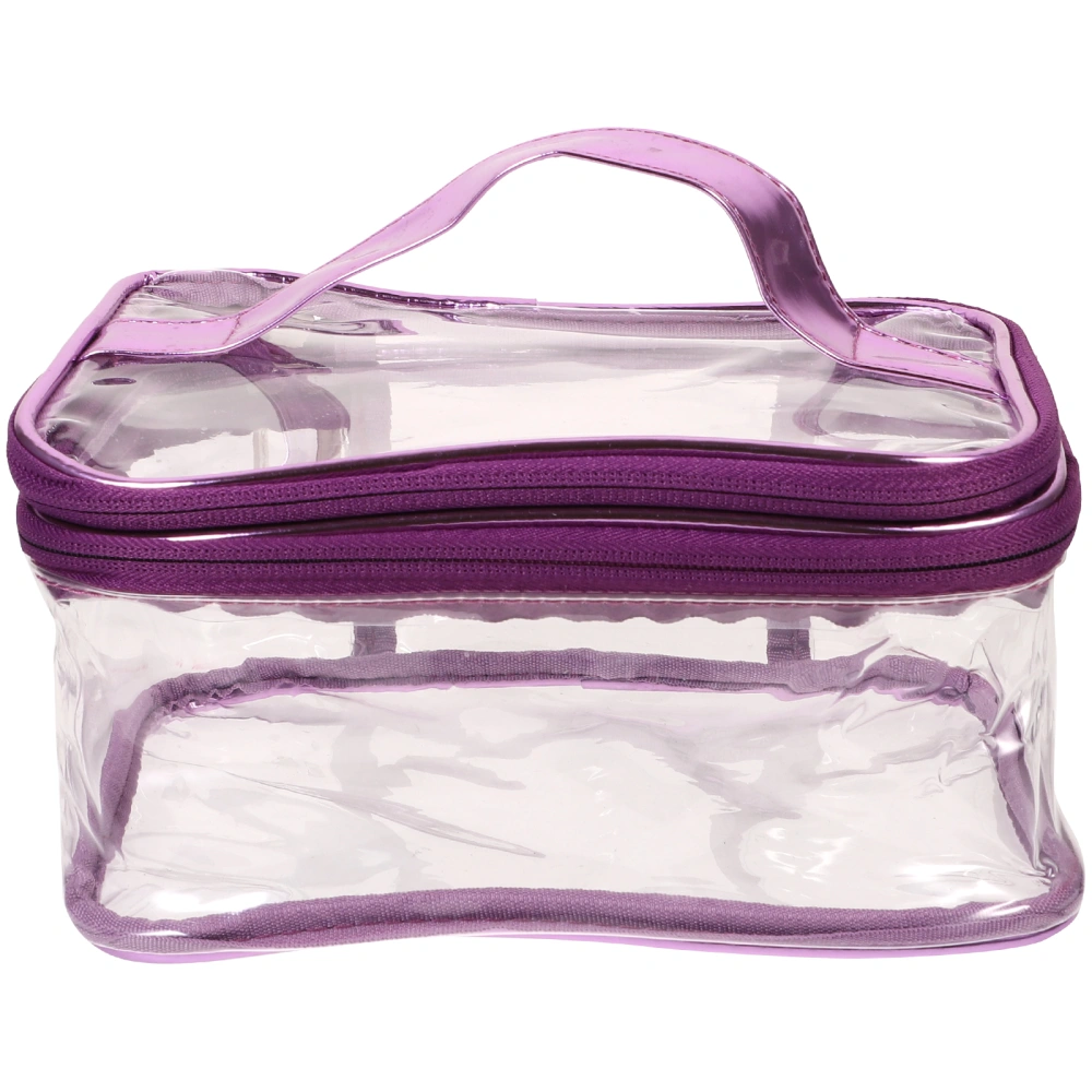 Double Layer Clear Cosmetic Bag Makeup Bag Waterproof Travel Toiletry Bag