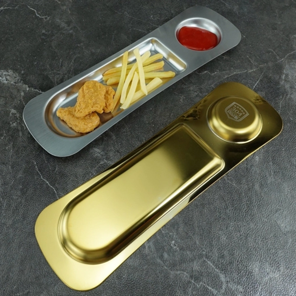 Household French Fries Dish Multi-function Food Plate Convenient Snack Dish Home Accessory