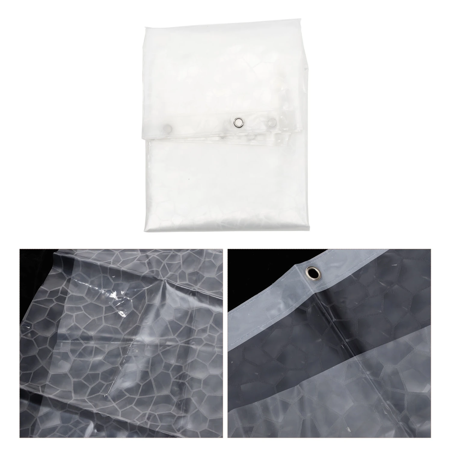 Shower Curtain Waterproof Translucent Bathroom Curtain Thickened Bath Shower Curtain