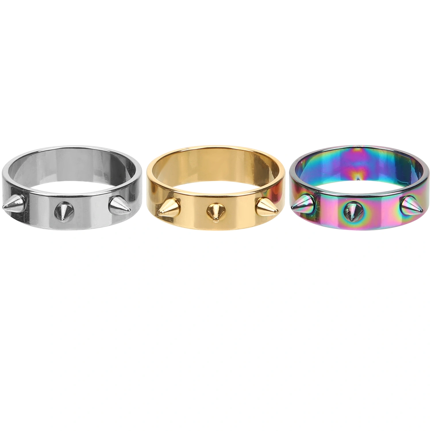 3pcs Spiked Finger Rings Punk Rings Cool Style Rings Personalized Rings for Men Women