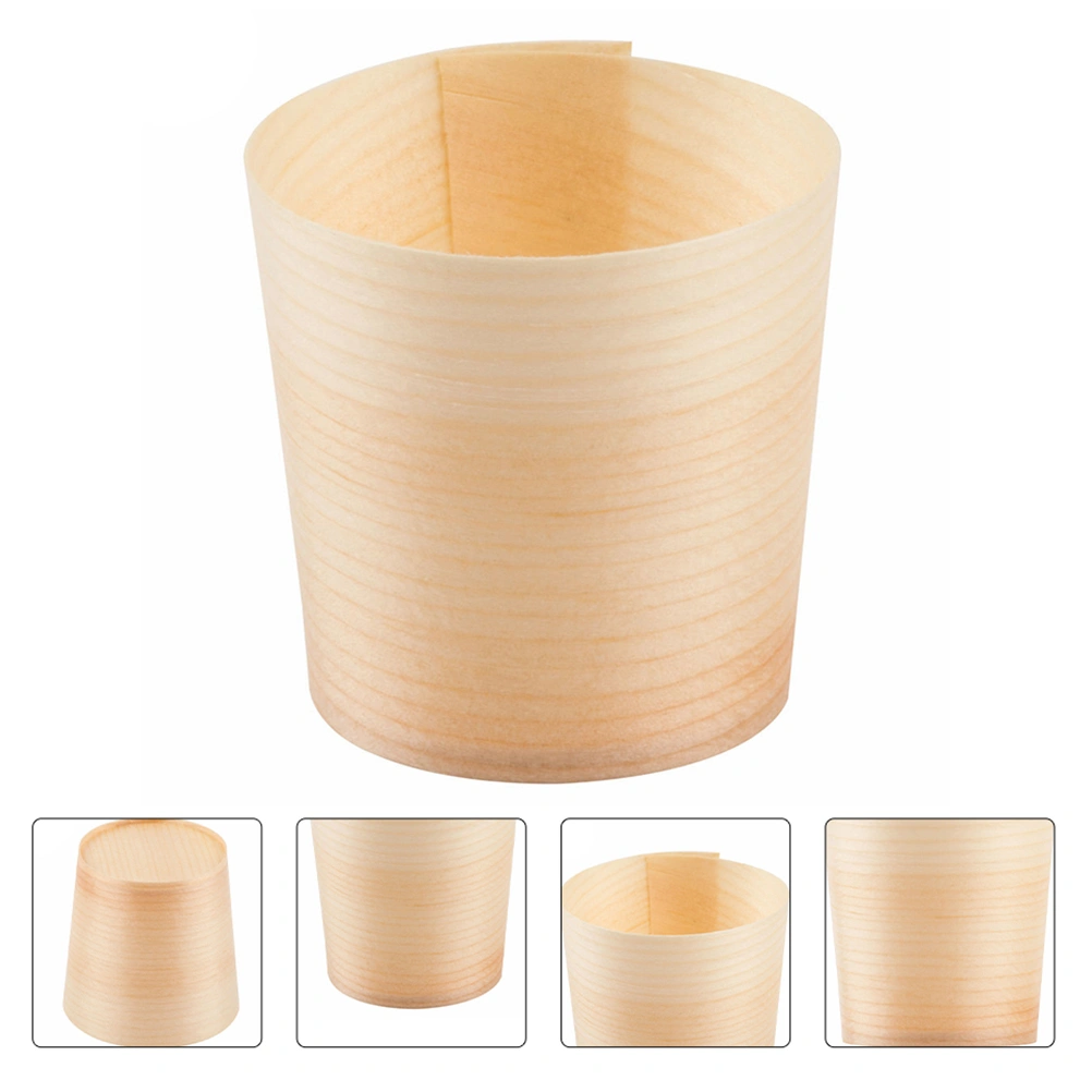 30Pcs Wooden Water Cups Disposable Wooden Cups Iced Coffee Cups Practical Water Cups