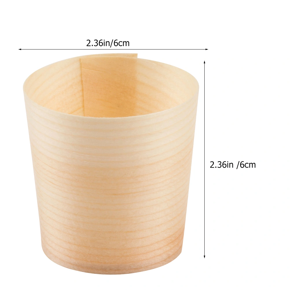 30Pcs Wooden Water Cups Disposable Wooden Cups Iced Coffee Cups Practical Water Cups