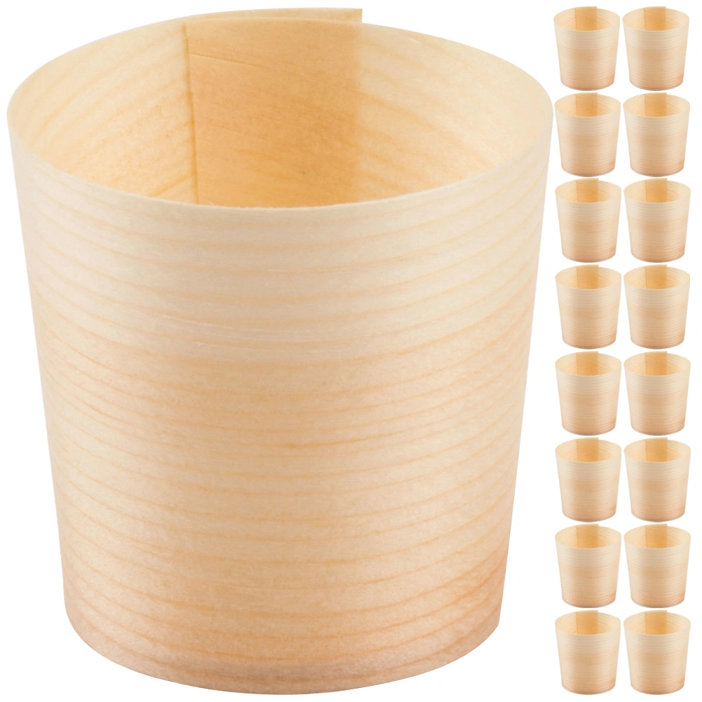 30Pcs Wooden Water Cups Disposable Wooden Cups Iced Coffee Cups Practical Water Cups