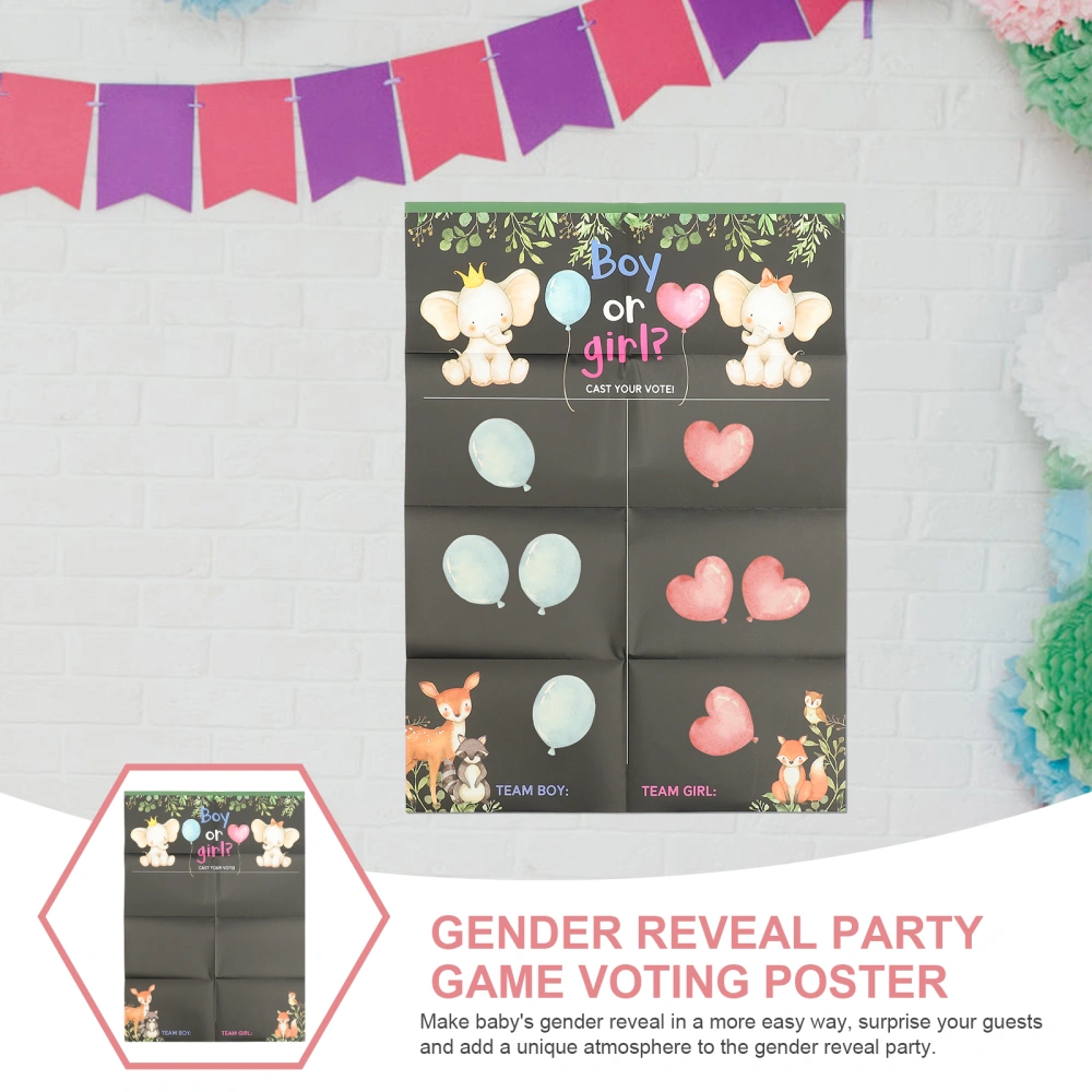 1 Set Gender Reveal Party Game Voting Poster Voting Stickers Gender Reveal Party Supplies