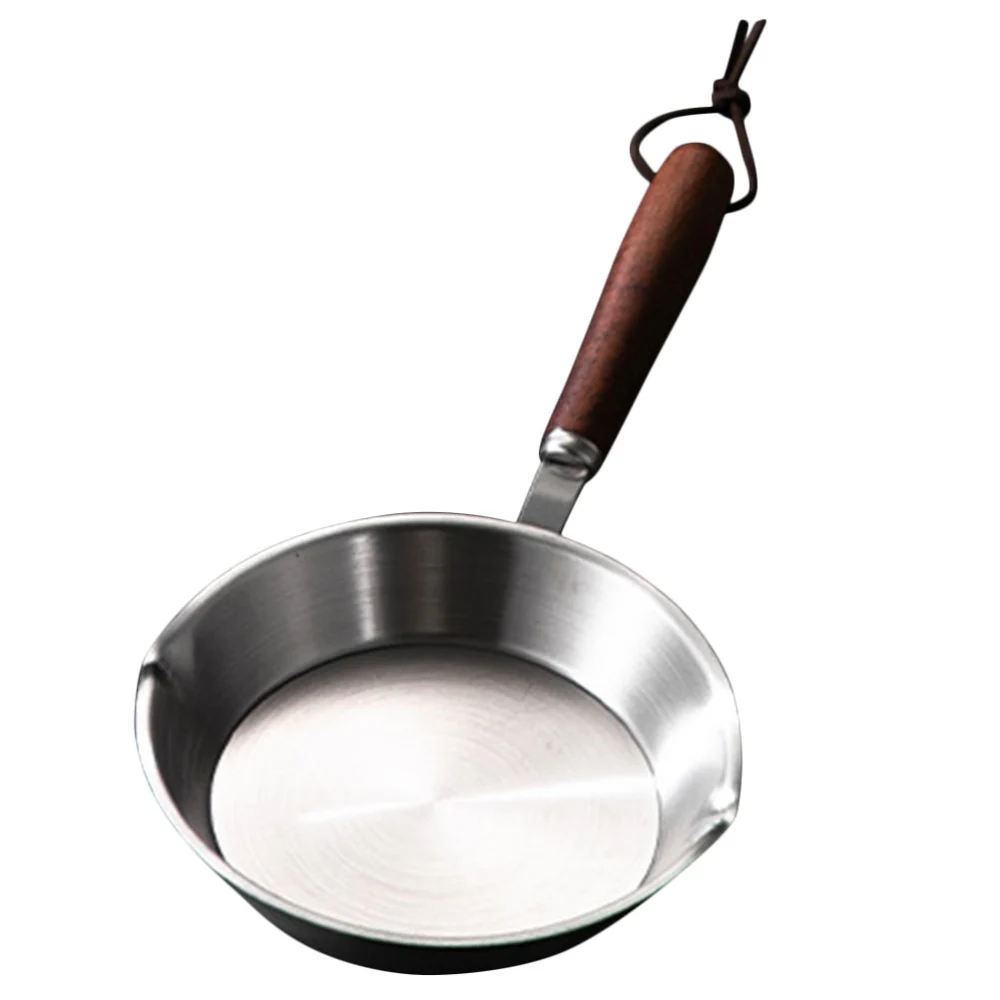 Mini Frying Pan Stainless Steel Oil Skillet Nonstick Frying Pan Egg Frying Pan Kitchen Oil Heating Pan