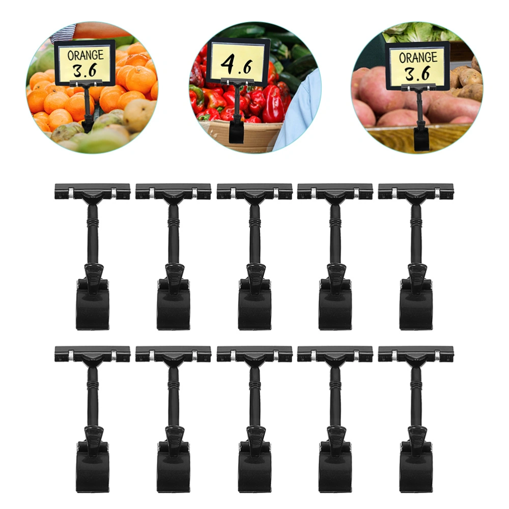 10pcs Sign Holder Clip Price Tag Clip Merchandise Sign Holder Retail Sign Display Clip