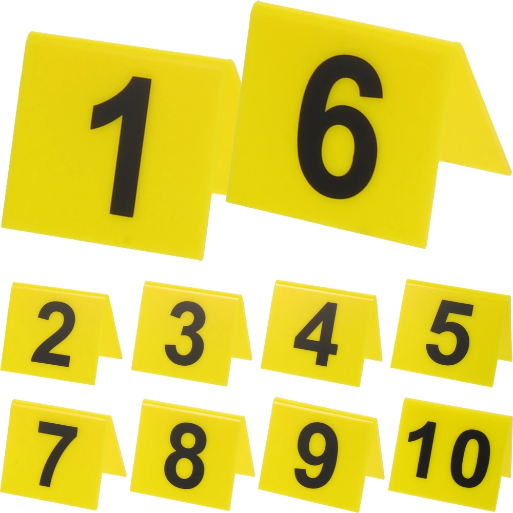 10Pcs Acrylic Number Markers Reusable Number Markers Restaurant Table Numbers Game Supply