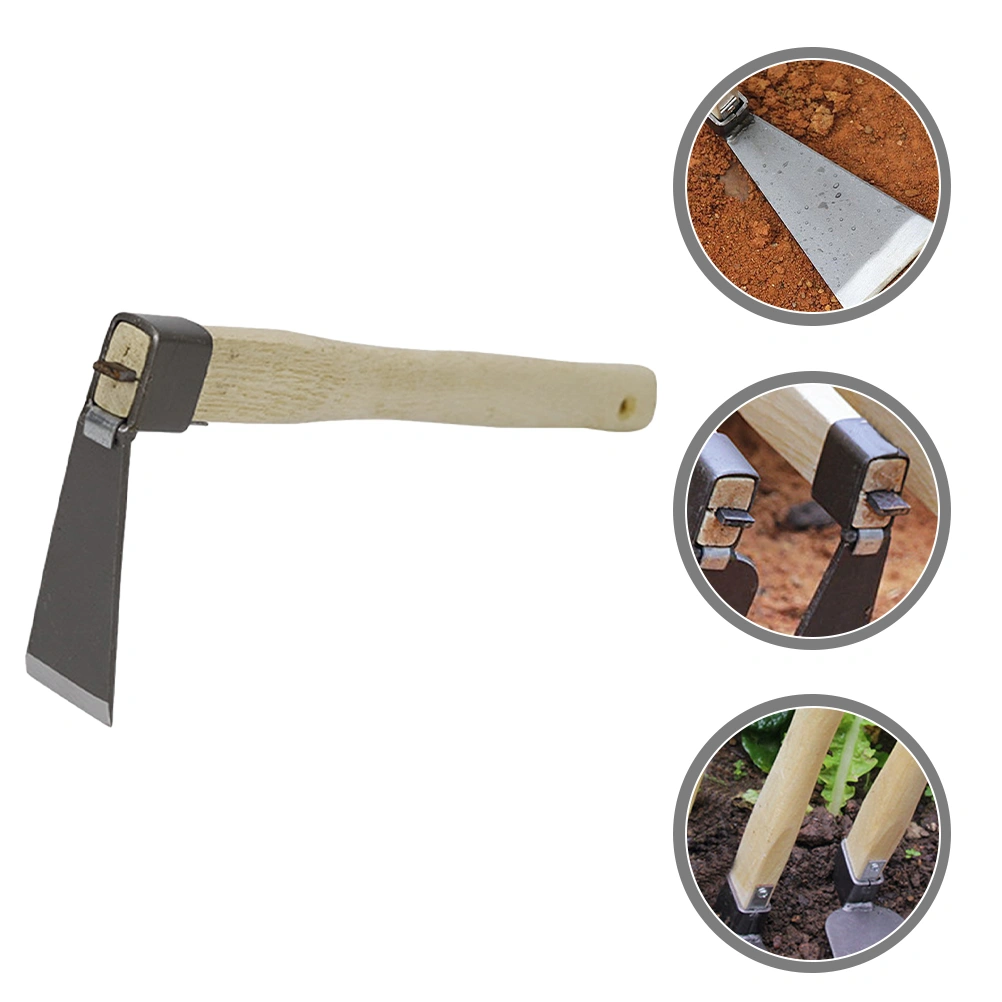 Garden Hoe Garden Tool Wooden Handle Steel Hoe Practical Small Hoe Gardening Hoe
