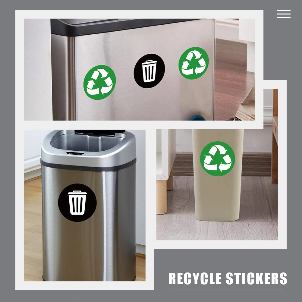 1 Set Trash Can Recycle Stickers Waste Sorting Decal Sticker Recycling Bin Signs Trash Can Decals