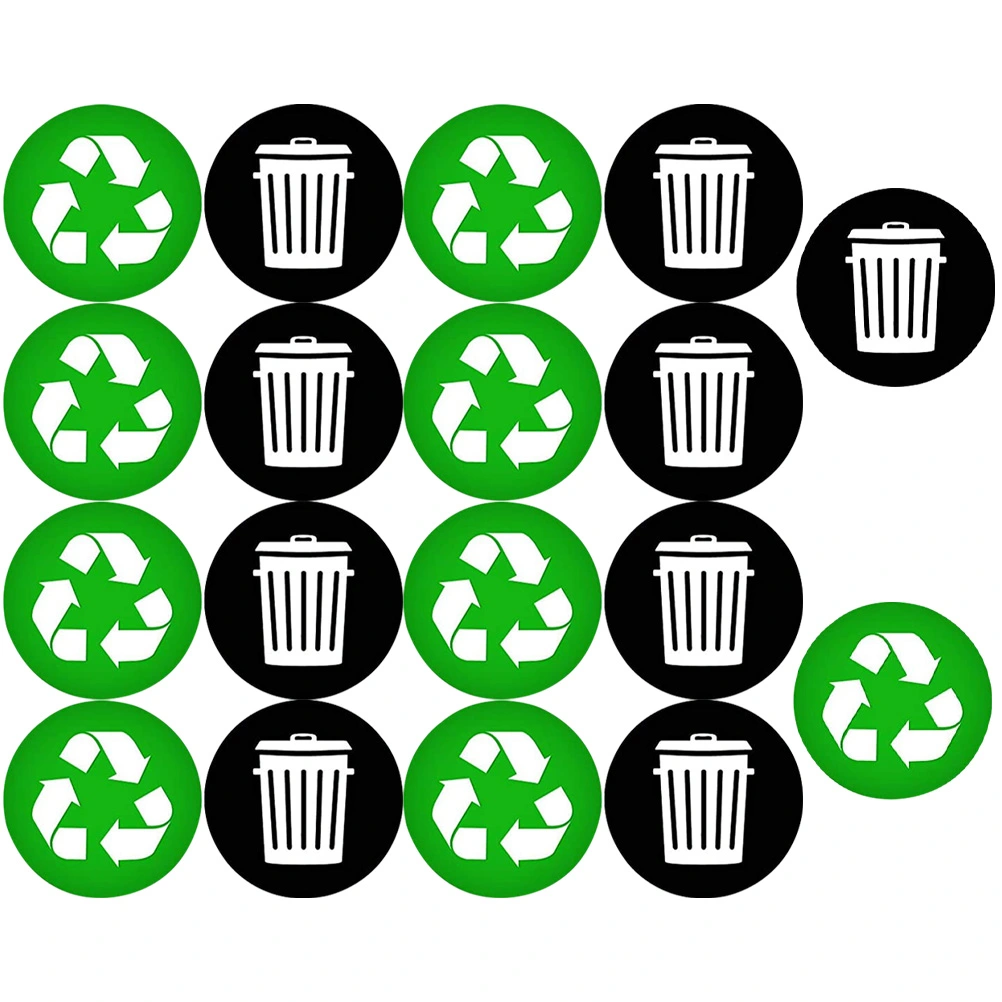 1 Set Trash Can Recycle Stickers Waste Sorting Decal Sticker Recycling Bin Signs Trash Can Decals